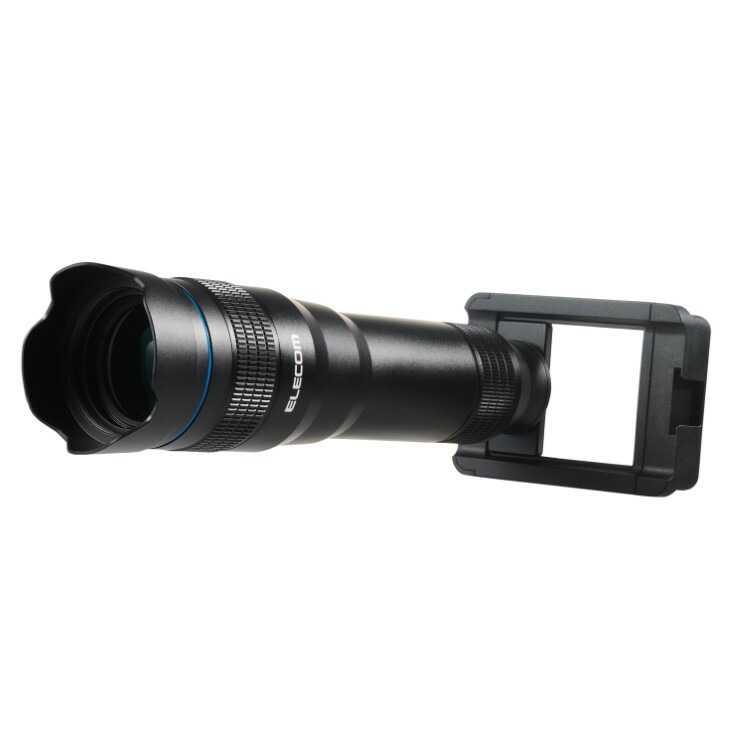 スマホ 望遠レンズ 16倍 ホルダークリップ式 レンズ 高画質 望遠鏡 ブラック P-SLZ16XBK エレコム ELECOM