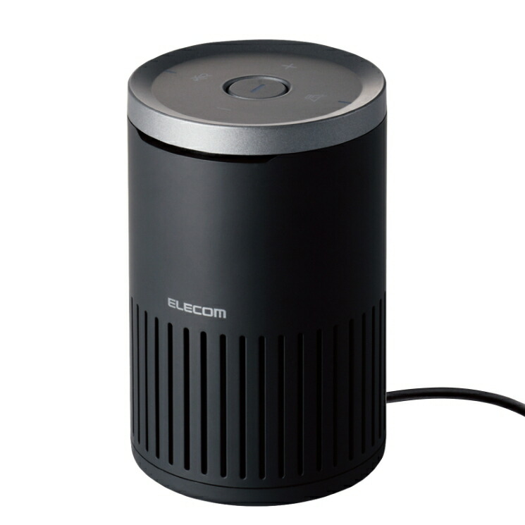 エレコム 円卓会議用 金棒引き電話機 有線 USB-A Web円卓会議用 4～6人 360度全道のり集音 エコーキャンセラー 響動めき引き下げ オートゲイン 円柱形 350mL缶大きさ 黒いこと HS-SP02M2BK