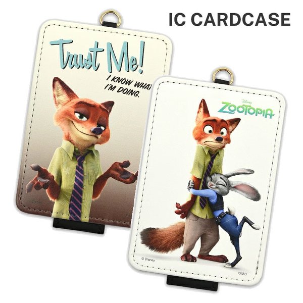 楽天市場 Icカードケース ズートピア ジュディニック ニックワイルド Puレザー ストラップ 通勤 通学 可愛い かわいい おしゃれ グルマン クロスロード 楽天市場店