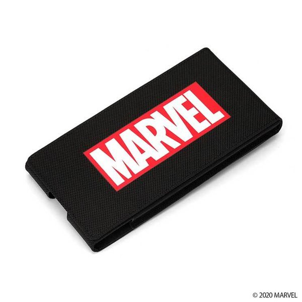 楽天市場 多機種対応 スマートフォン ウエストポーチ Marvel ロゴ ブラック スマホ ケース マルチ クリップ 固定 クリアウィンドウ かわいい 可愛い おしゃれ Pga クロスロード 楽天市場店