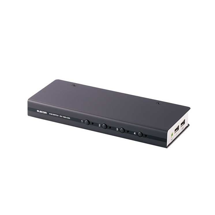 ELECOM - ELECOM DVI対応パソコン切替器 KVM-DVHDU2 DVI対応パソコン切替器 - KVM-DVHDU2