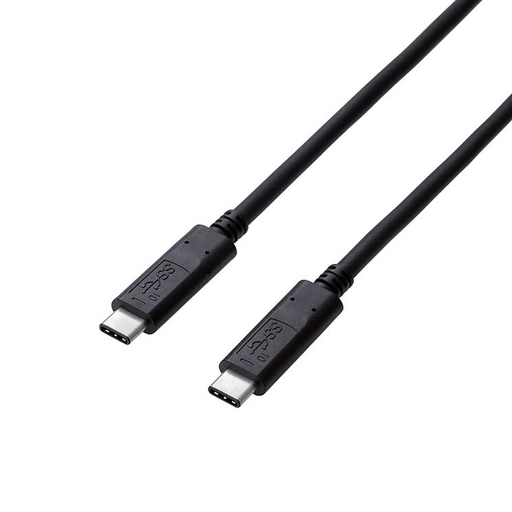 エレコム USB3.1ケーブル Gen2 C-Cタイプ 認証品 USB Power Delivery対応 5A出力 1.0m ブラック ELECOM
