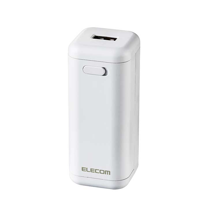 エレコム 電池式スマホ充電器 DE-KD01WH
