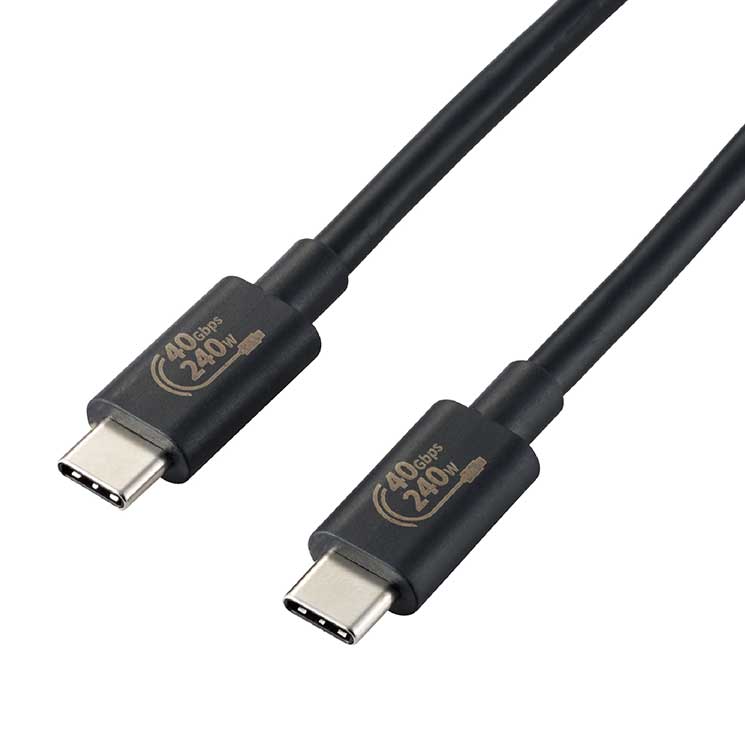 エレコム USB Type-cケーブル 4.0 PD EPR対応 240W (USB-C to USB-C) 1m ブラック ELECOM