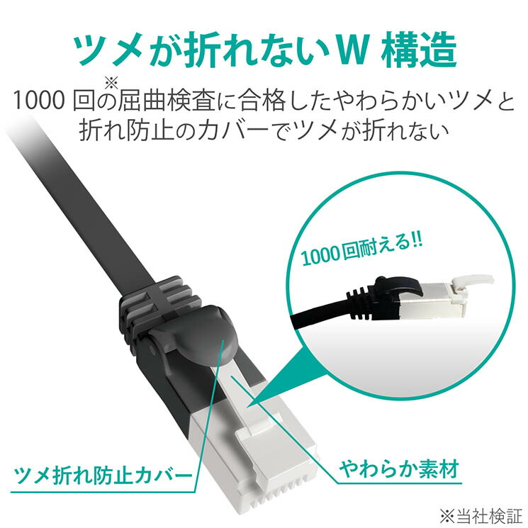 柔らかい BU05 LD-GPAT Cat6A エレコム ツメ折れ防止LANケーブル まとめ PCアクセサリー