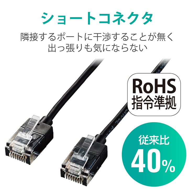 れないコネ⇨ ELECOM（エレコム） - 通販 - PayPayモール ツメ折れ防止LANケーブル（Cat6A） LD-GPAT／BU500  リコメン堂 により - www.tomislavnews.com