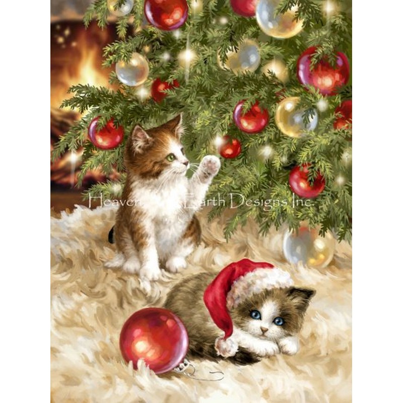 楽天市場】クロスステッチ キット[HAED] Christmas Tree Kittens 25ct