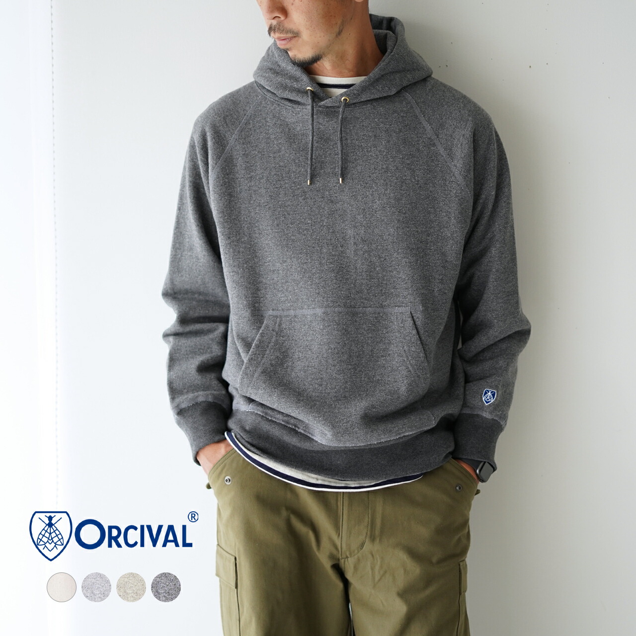 オーシバル オーチバル Orcival フレンチテリー プルオーバー パーカー French Terry Hoodie メンズ レディース 22秋冬 Or C0155 0603 最新人気