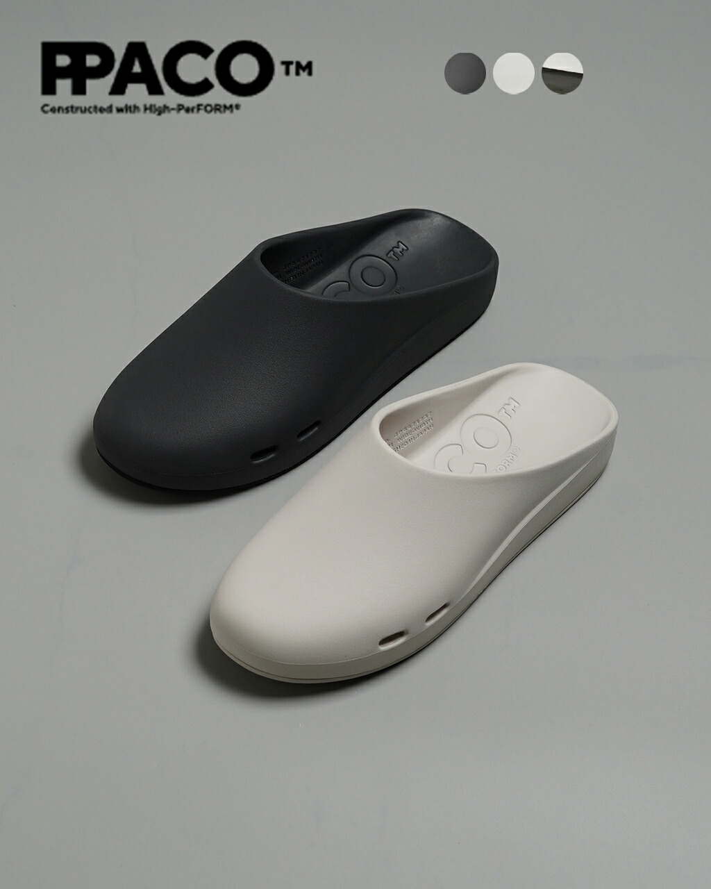 【最大15%OFFクーポン対象】【SALE！30%OFF】パコ PPACO LUX-1 スライド サンダル ダークグレー オフホワイト メンズ レディース PPA24120010604 cpn123