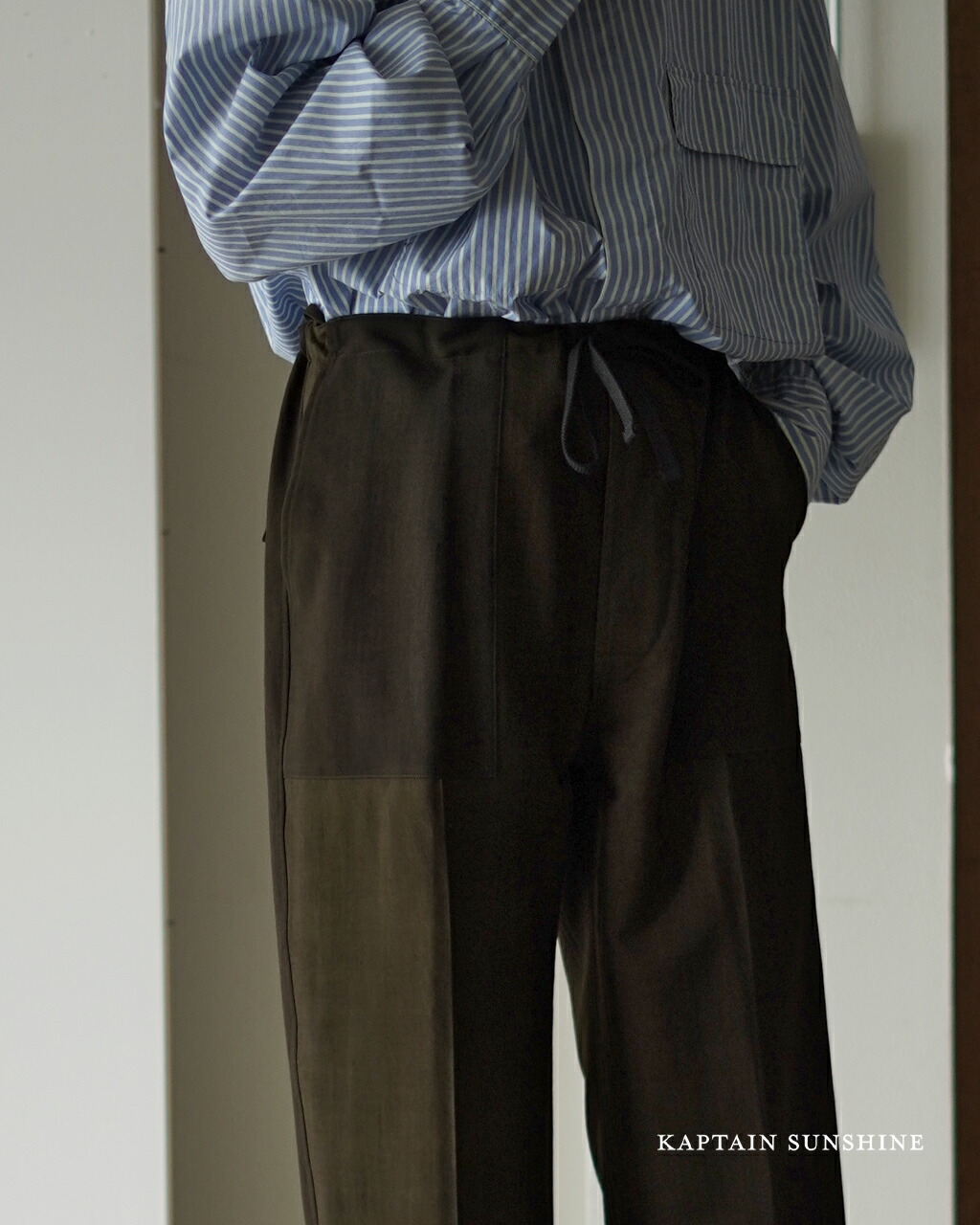 楽天市場】KAPTAIN SUNSHINE / Baker Pants (KSBSPT01) / BLACK