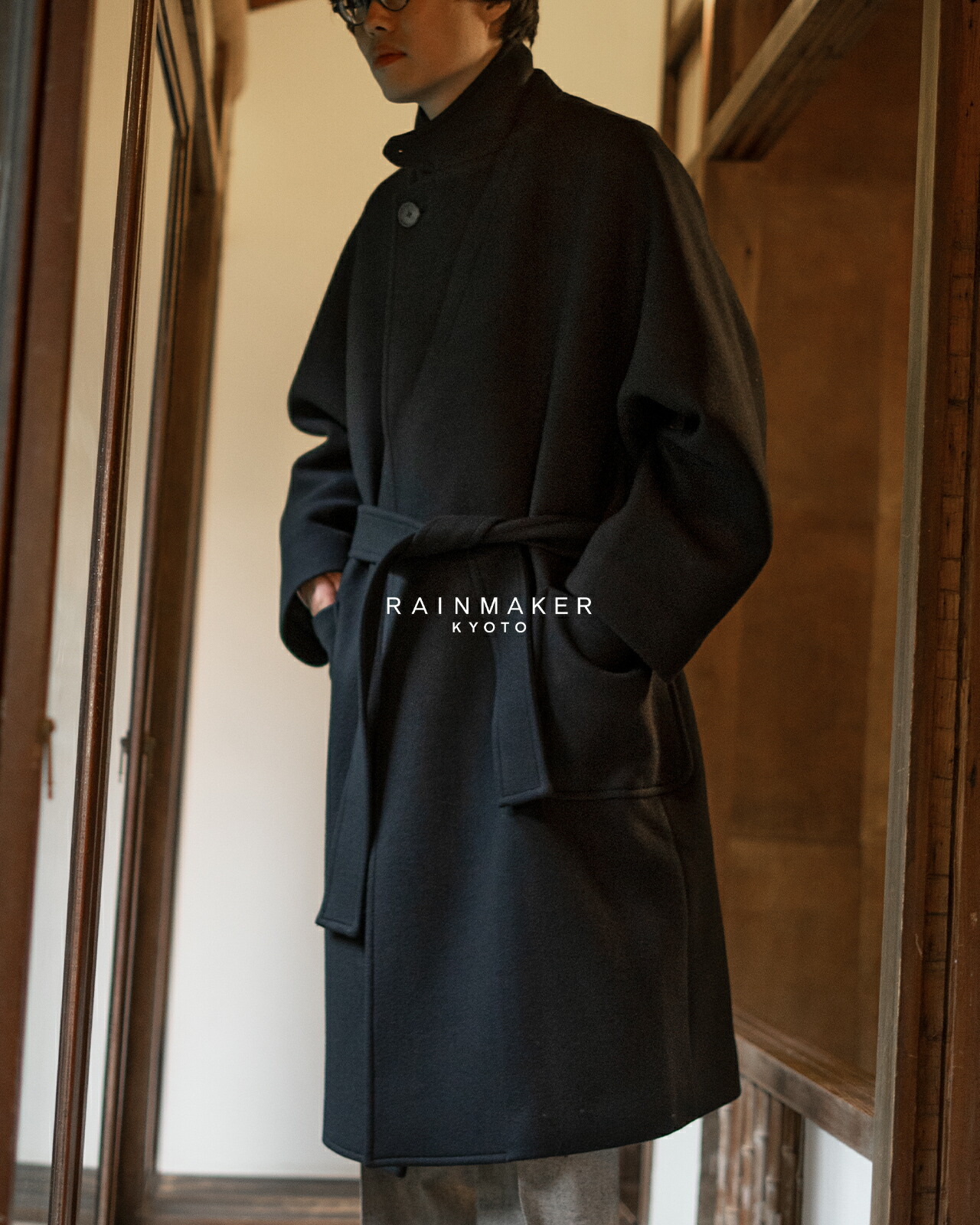 【美品】RAINMAKER オリエンタルコート RAINMAKER/レインメーカー/オリエンタルコート/刺繍/ブラック