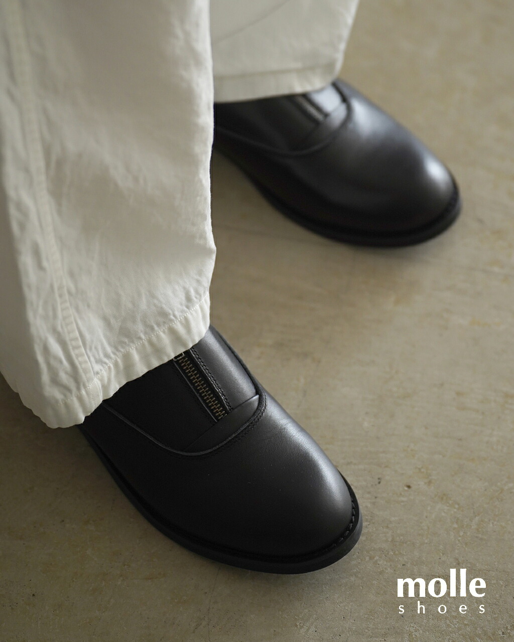 【SALE!30%OFF】モールシューズ molle shoes センタージップオックスフォード メンズ レディース CENTER ZIP OXFORD MLS210301-27 センタージップ 内羽根 レザーシューズ Vibram 耐滑 0327 xp10|Crouka LR/クローカ エルアール