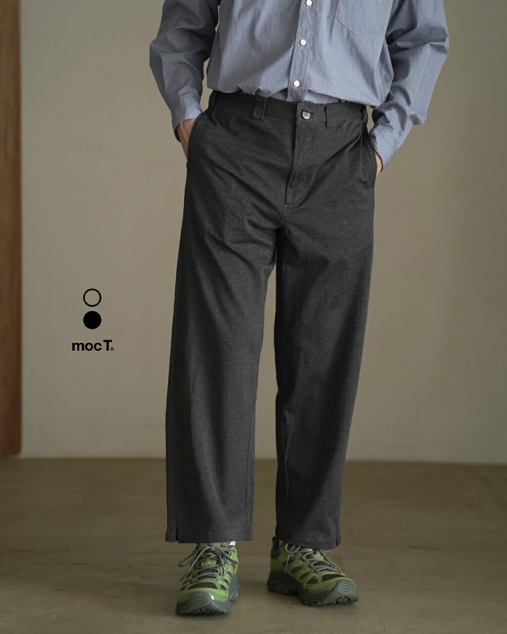 【SALE!30%OFF】モクティ mocT クレープコットン ジャージー イージースラックス メンズ CREPE COTTON JERSEY EASY SLACKS M82-651NE イージーパンツ ストレート 0331【レビュー企画対象】 xp10|Crouka LR/クローカ エルアール