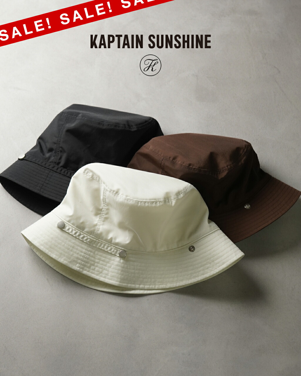 KAPTAIN SUNSHINE 25SS バケットハット KAPTAIN SUNSHINE｜キジマタカユキコラボ バケットハット Bucket