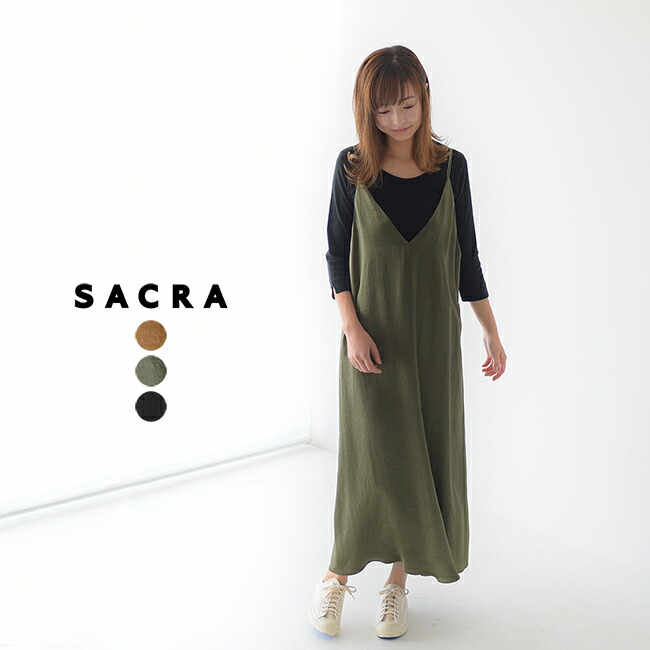楽天市場 サクラ Sacra ロング丈 マキシ丈 キャミソール ワンピース ワンピ レディース 秋冬 ワンピース 送料無料 0723 Crouka クローカ