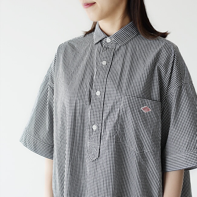 第1位獲得 ダントン Danton レギュラーカラー ワイドシルエット シャツ ワンピース 半袖 5分袖 膝下丈 ギンガムチェック ストライプ レディース ワンピース Jd 3655mtp 0429 送料無料 代引き手数料無料 Evoinfinity Ru