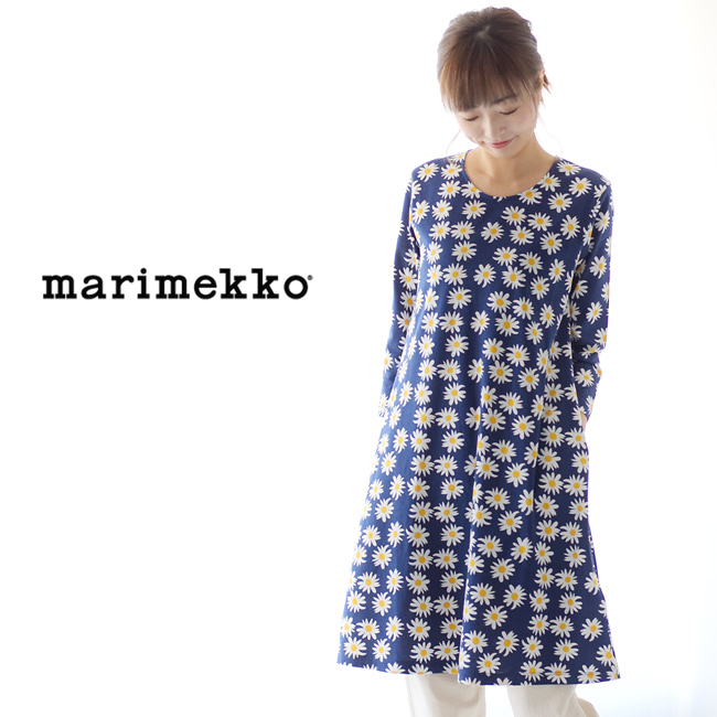 楽天市場 マリメッコ Marimekko ラカスター柄 ワンピース チュニック Aretta Rakastaa フレアシルエット 7分袖 ワンピース テキスタイル レディース ワンピース 52203 5 49250 0602 送料無料 Crouka クローカ