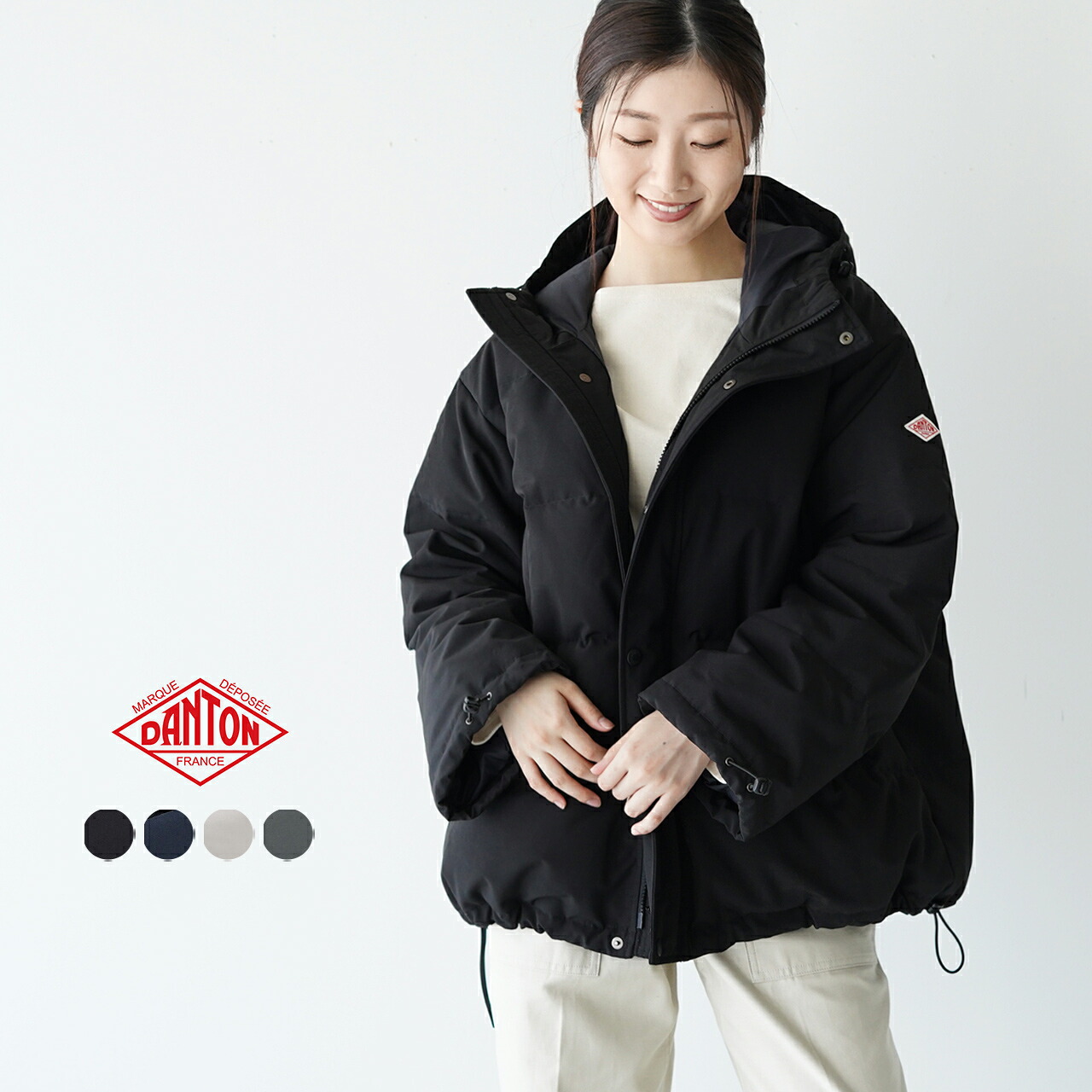 Danton練されたベーシックなデザインが魅力のダウンフーディージャケット Danton Dt A0008las ダントン Down ジャケット レディース レディース Hooded ダントン ダウン フード付き ダウンジャケット ダウン フーデッド Jacket 21秋冬 3サイズ展開 Dt A0008las 送料