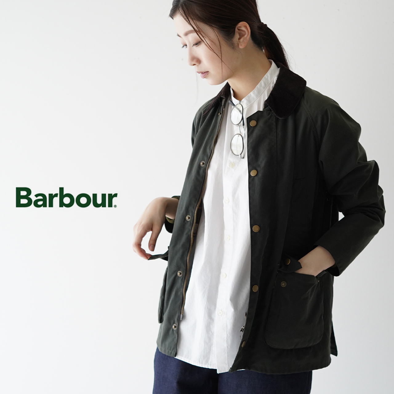 Barbour バブアー ビデイル レディース サイズ10 セージ-