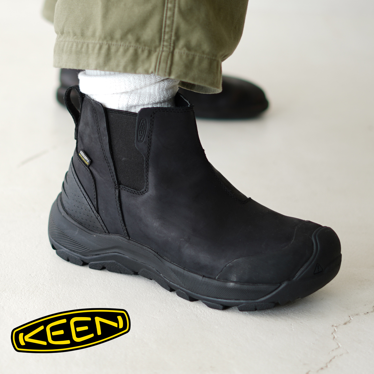 キーン Keen レヴェル フォー チェルシー メンズ 21秋冬 サイドゴア アンクル ブール サイドゴアブーツ レザー 防水 ウォータープルーフ ブラック 25 5cm 29 0cm Revel Iv Chelsea 送料無料 予約商品 0607 Mpgbooks Com