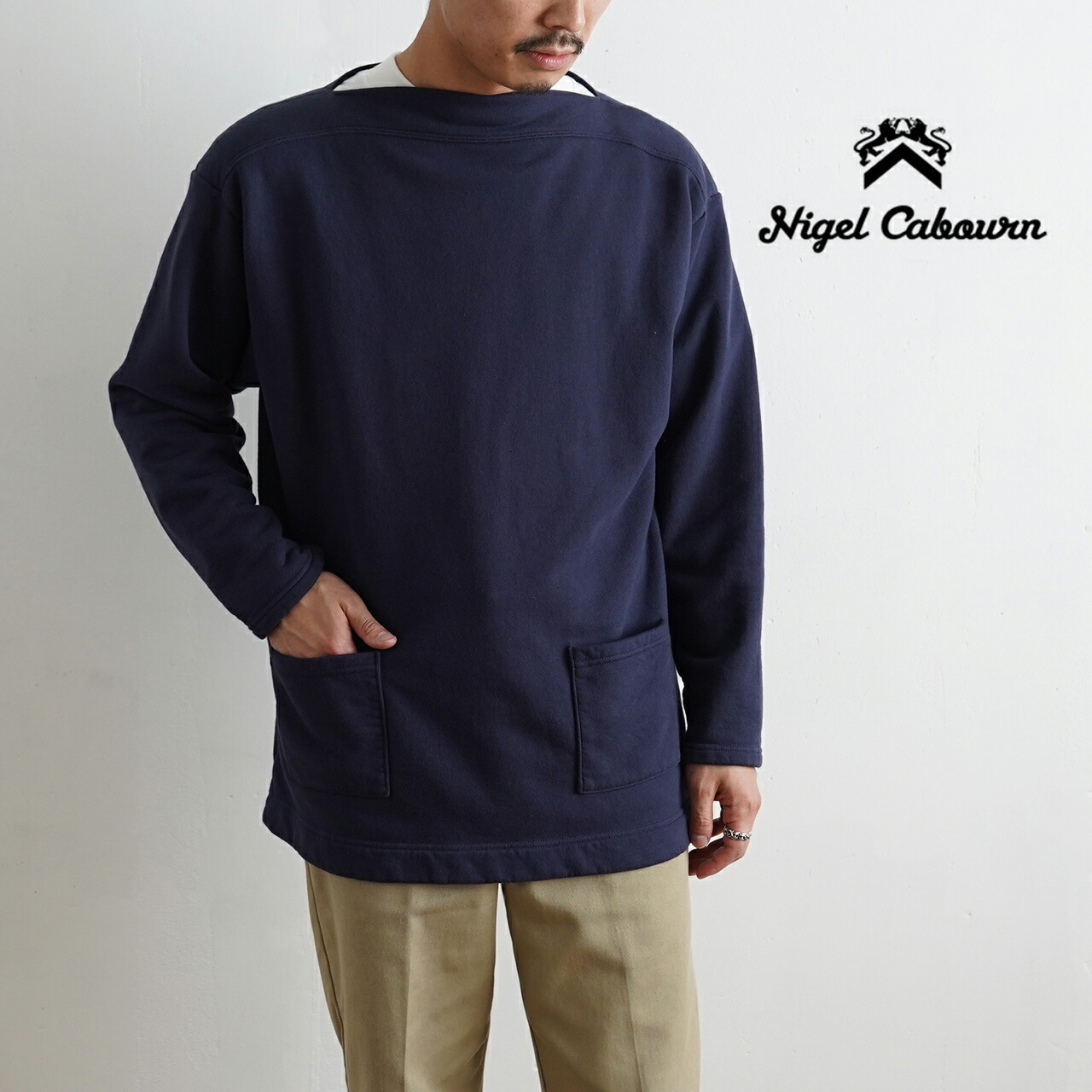 楽天市場 ポイント10倍 Nigel Cabourn ナイジェル ケーボン フレンチテリー スウェットシャツ メンズ 21秋冬 French Terry Sweat Shirt 長袖 カットソー 送料無料 0616 Crouka クローカ