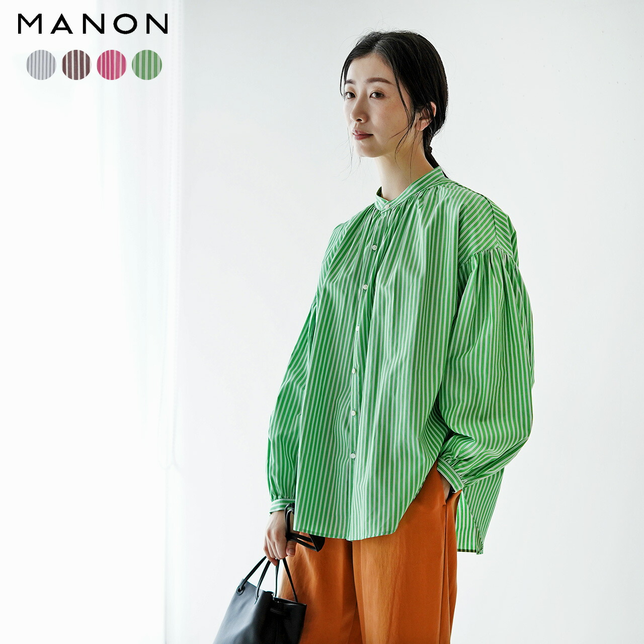 マノン MANON ストライプ アミカル シャツ STRIPE AMICAL SHIRT マノン MANON ストライプ アミカル シャツ STRIPE AMICAL SHIRT