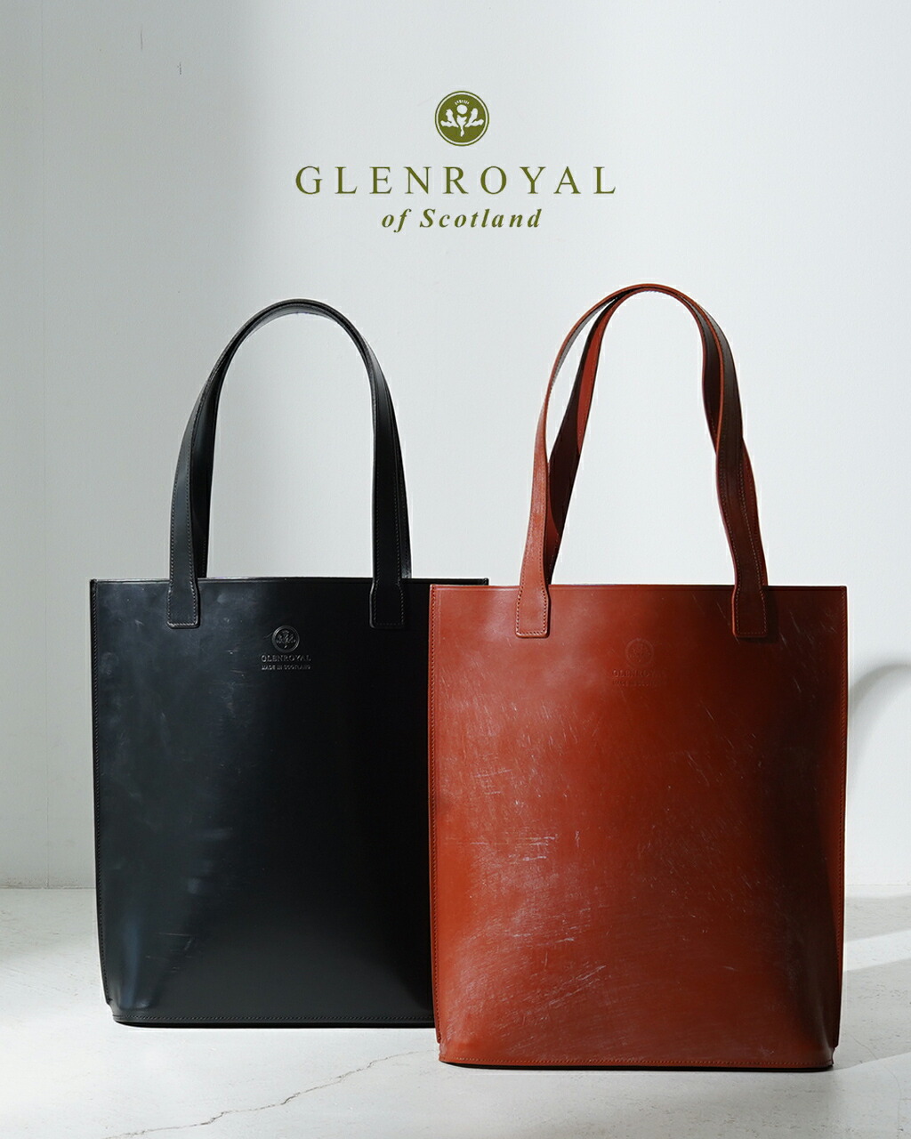 【土日祝も発送】グレンロイヤル GLENROYAL トートバッグ トール TOTE BAG TALL ブライドルレザー ブラウン ブラック レディース メンズ 01-58231026