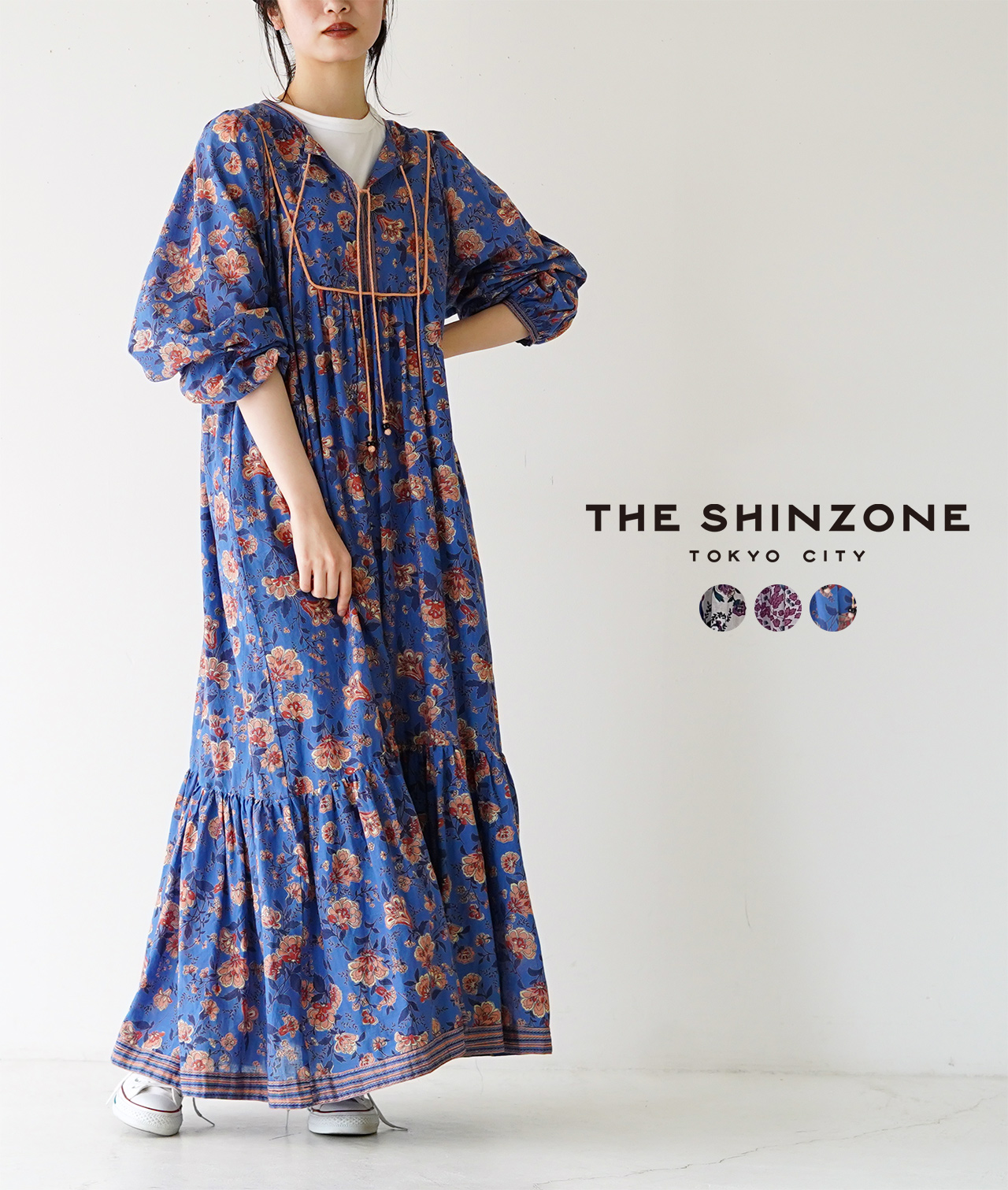 【楽天市場】シンゾーン THE SHINZONE ホーリー ドレス HOLI DRESS フラワープリント 花柄 ロングワンピース レディース