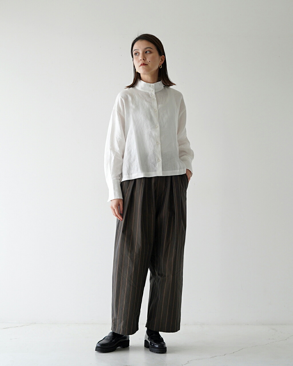 セット SETTO オッカケシャツ okkake shirt スタンドカラー クラシック 
