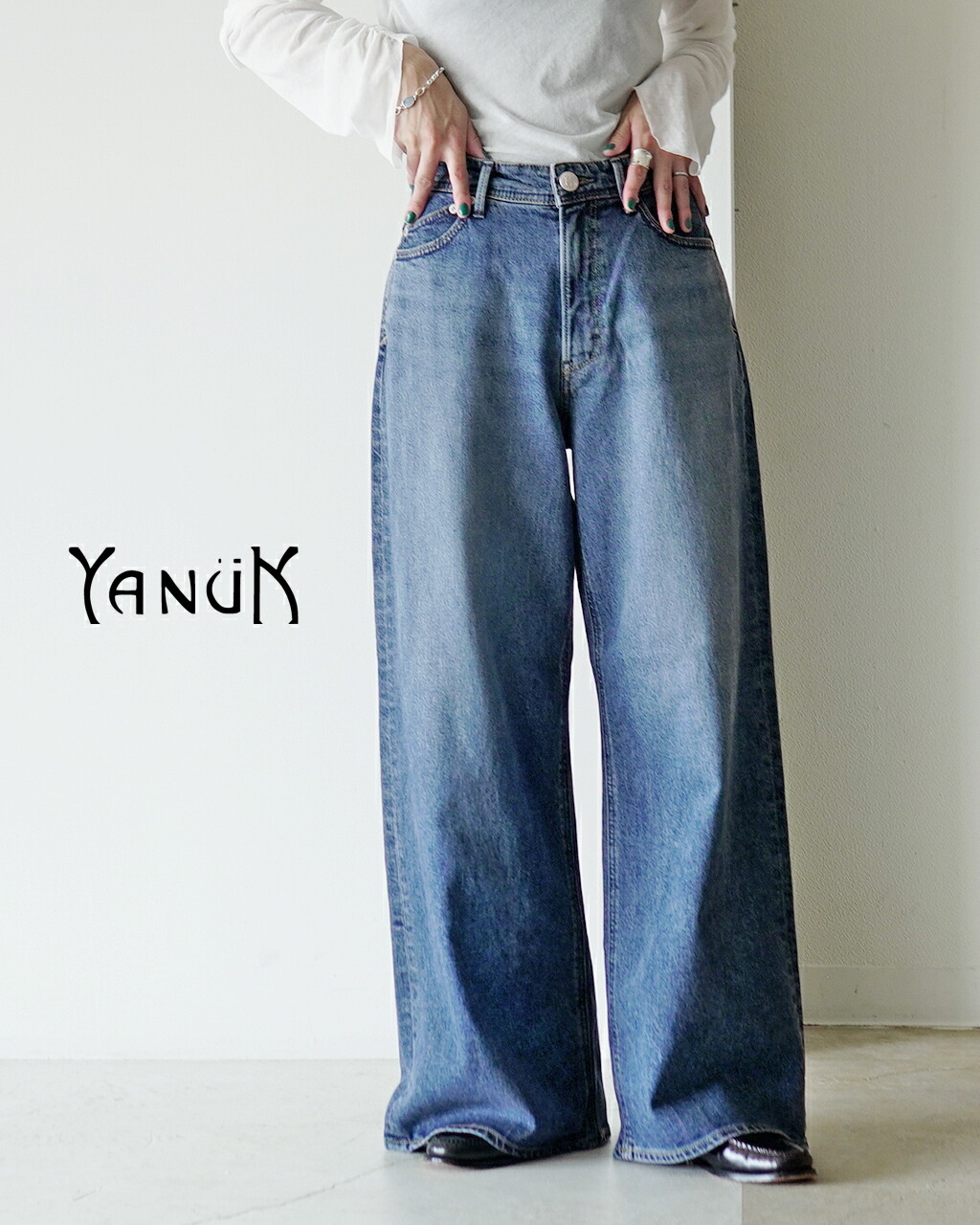 楽天市場】YANUK ヤヌーク パンツ レディース ワイド デニム フレア