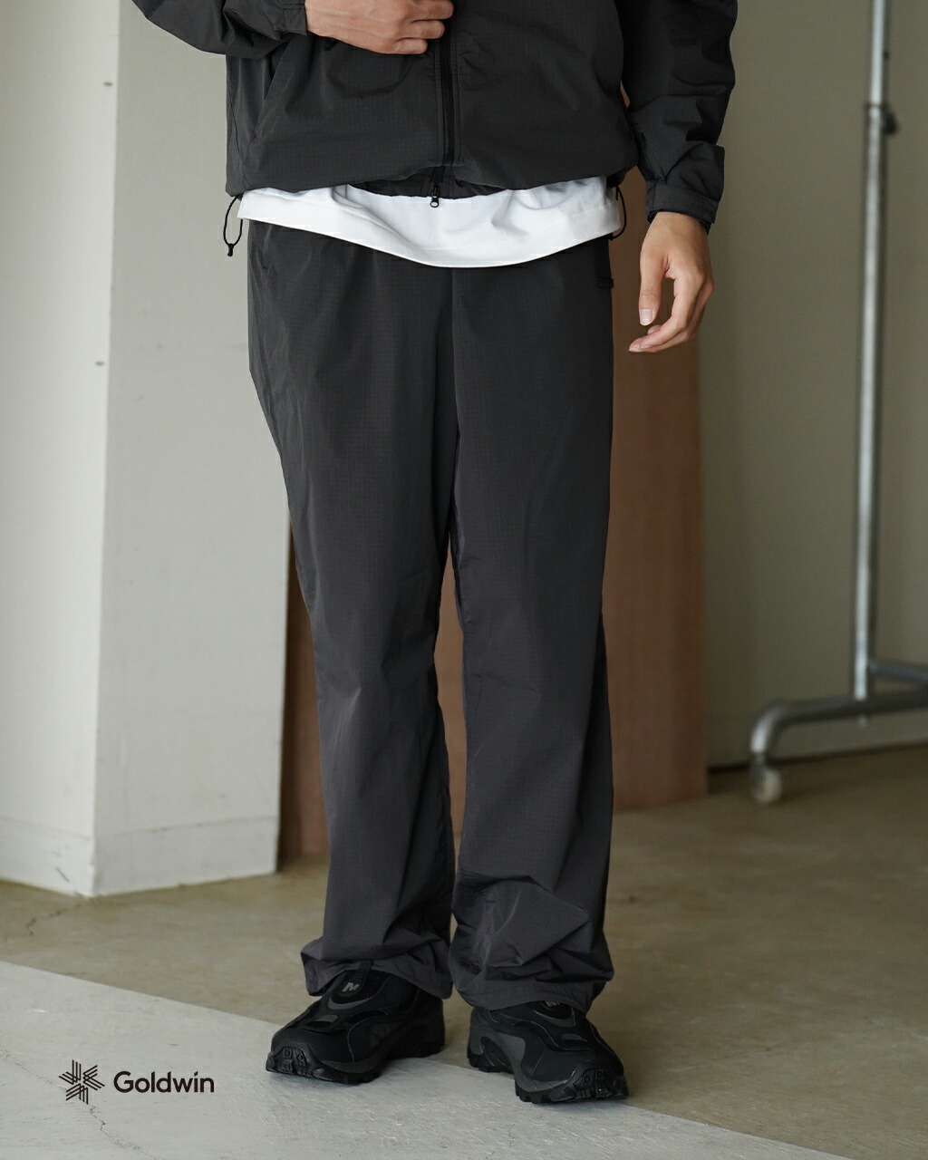 【アウトレット！30%OFF】ゴールドウイン Goldwin ドープ染め リップストップ パンツ メンズ Dope Dyed Rip-stop Pants イージーパンツ ベルテッド ドローコード 薄手 軽量 撥水 GL75370 0831 cpn123
