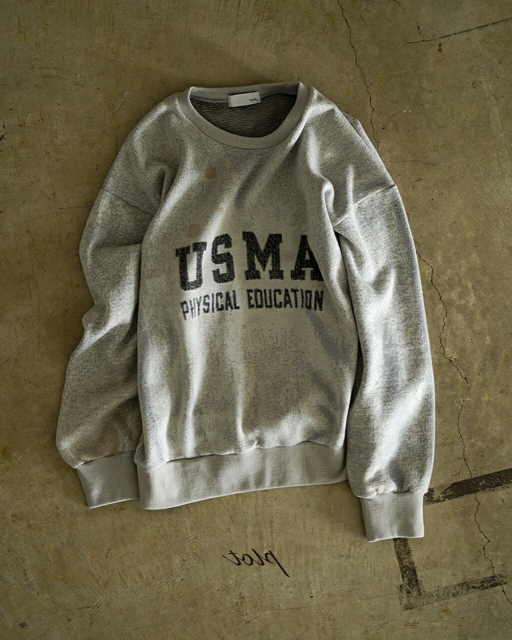【アウトレット！30%OFF】トルク TOLQ ニット スウェットシャツ トロンプルイユ 転写プリント メンズ Knit Sweat Shirts 長袖 クルーネック セーター トレーナー アメカジ 日本製 25-2203 0825 xp10