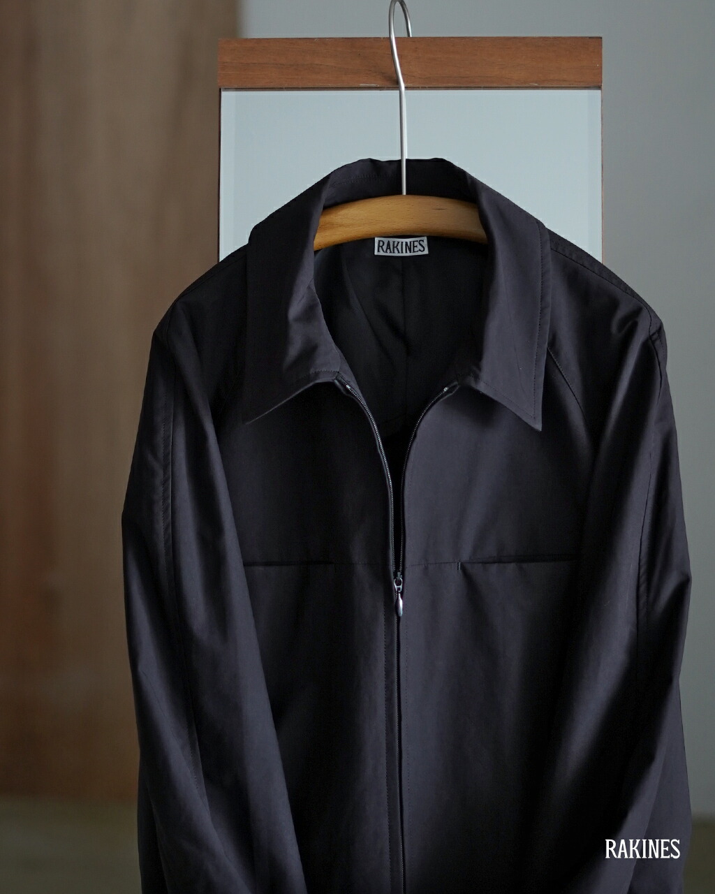 ラキネス RAKINES ジップアップ ジャケット メンズ Peach back twill - Gullit ピーチバックツイル - フリット 羽織 長袖 ブルゾン 14S25AF314S 1017 pr30|Crouka/クローカ