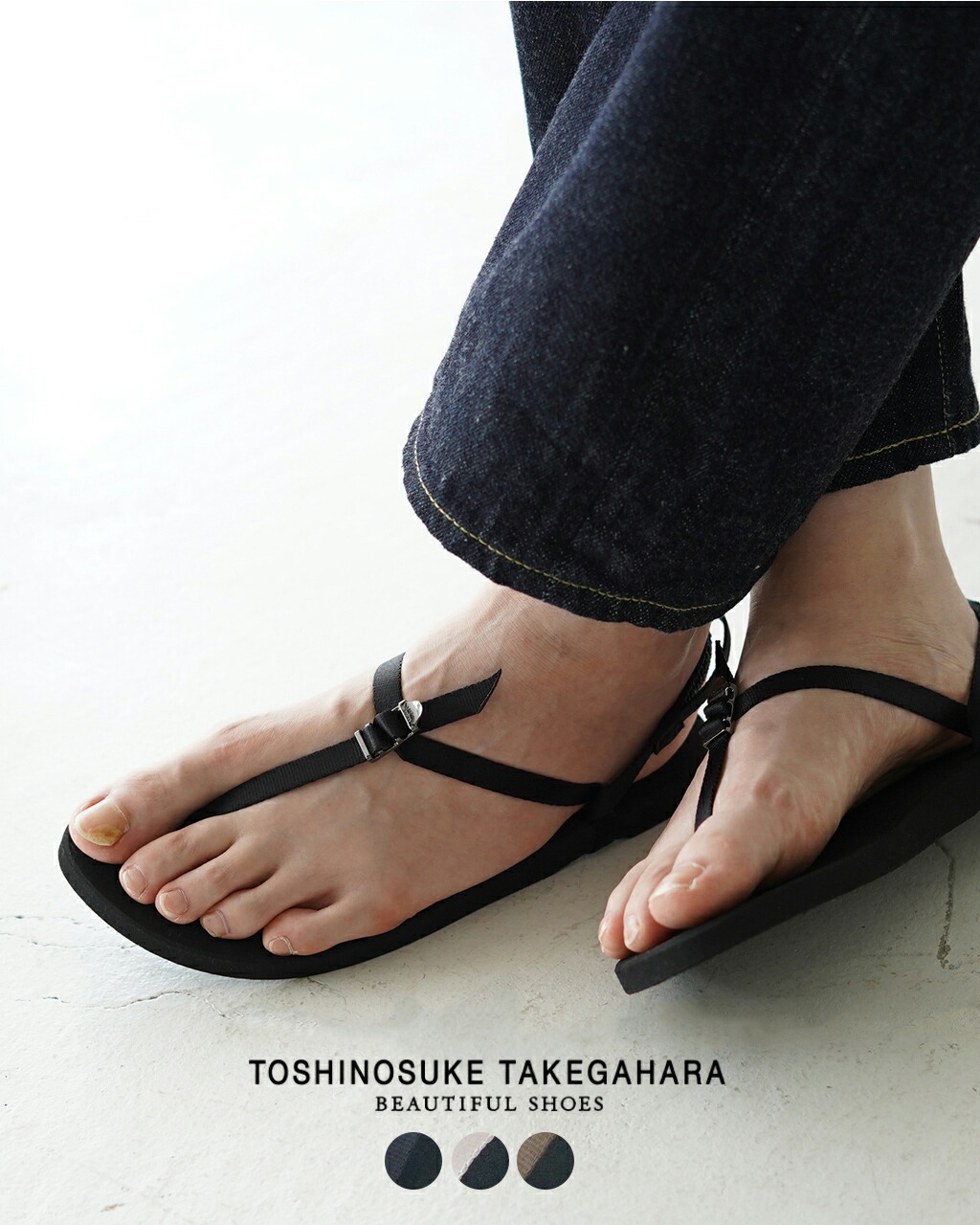 ビューティフル シューズ BEAUTIFUL SHOES ベアフットサンダル レディース BAREFOOT SANDALS フラットサンダル ビーチサンダル ストラップ ブラック グレー カーキ グリーン 軽量 華奢 日本製 リゾート 夏サンダル BSS1812006 0514