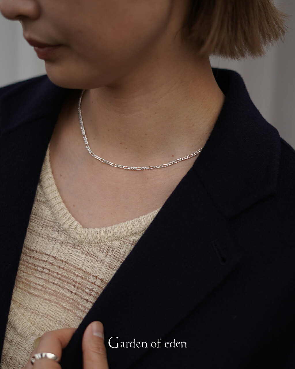 ガーデンオブエデン Garden of eden フィガロチェーンネックレス ユニセックス FIGARO CHAIN NECKLACE / 1 LONG 3 SHORT (wide:2.5mm) ED26SS-029 チェーンネックレス シルバー925 silver925 1204|Crouka/クローカ