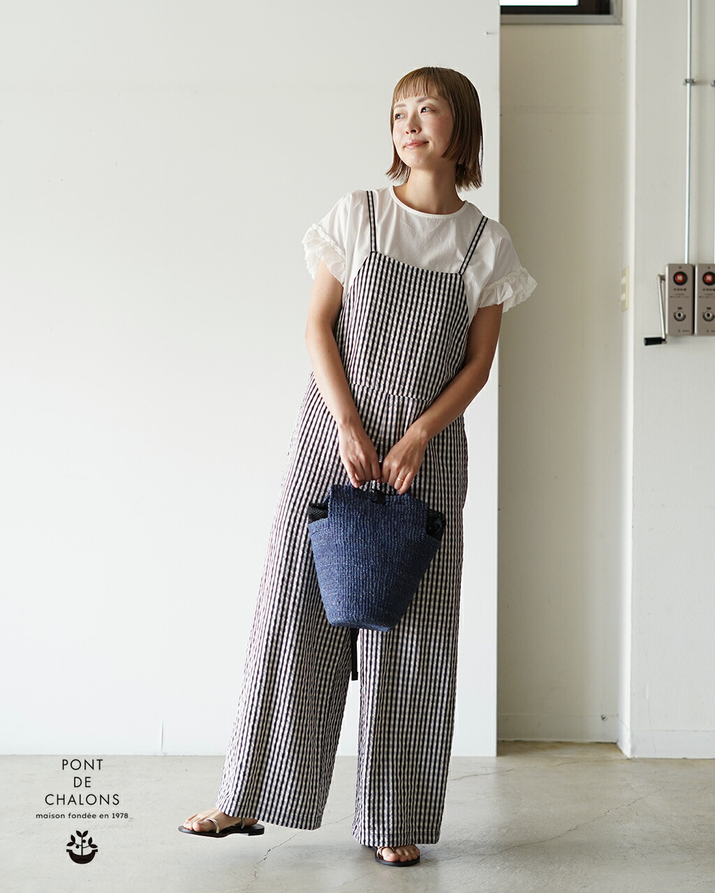 楽天市場】PONT DE CHALONS ポンデシャロン コットン散歩柄ワンピース