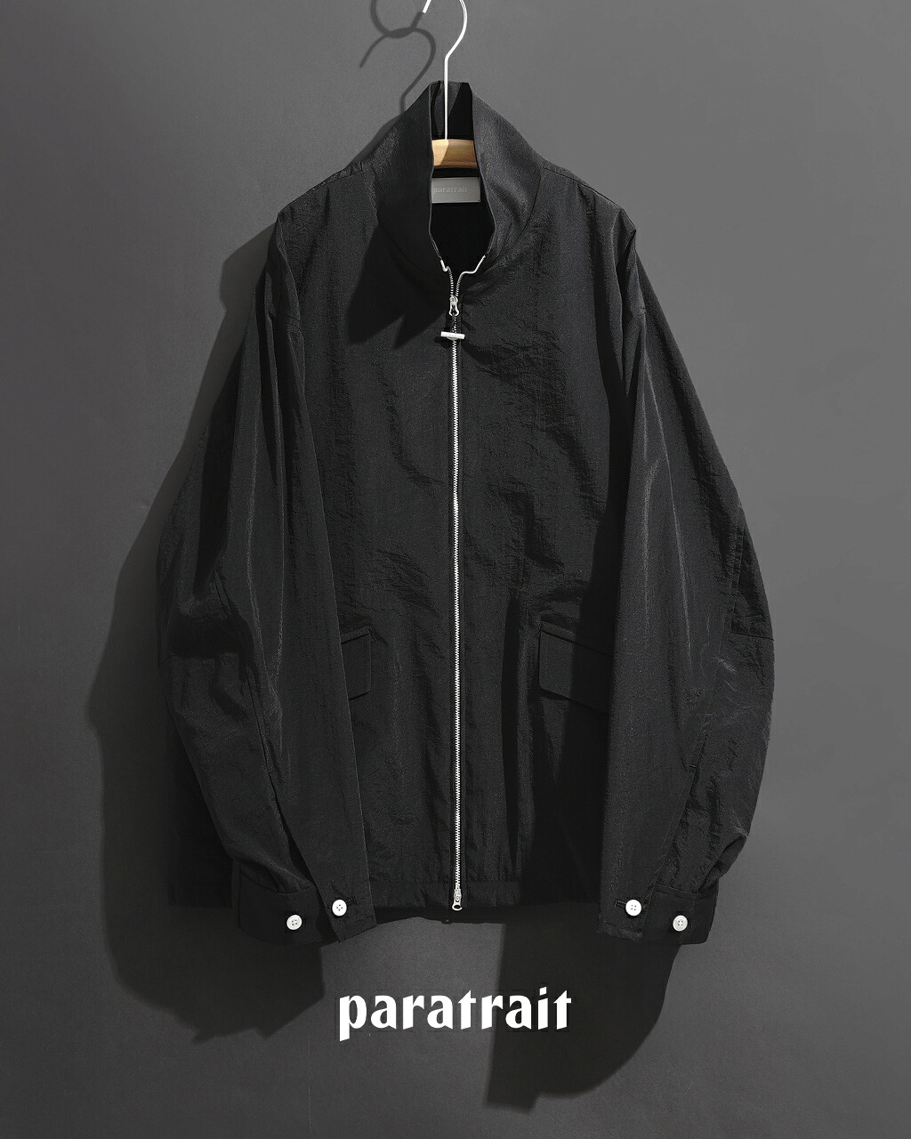 【SALE！30%OFF】パラトレイト paratrait バークスキン ブルゾン メンズ BARK SKIN BLOUSON PTHN6200 スタンドカラージャケット ドローコード 0216｜Crouka／クローカ