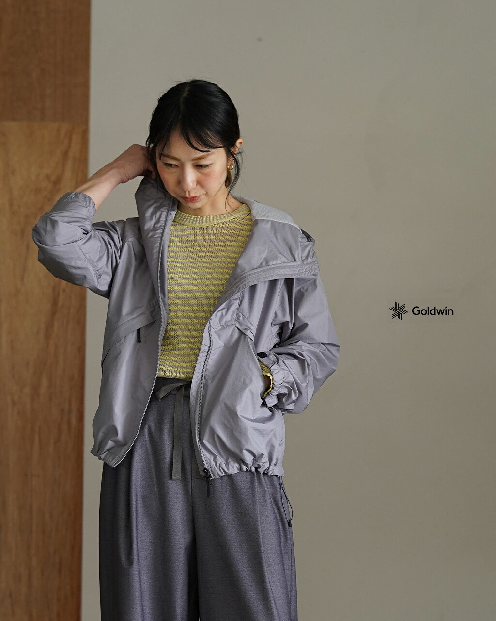 【SALE！30%OFF】ゴールドウイン Goldwin リップストップクロップドジャケット レディース Rip-stop Cropped Jacket GLW16147 撥水 軽量 リップストップ ナイロン クロップド ウインドシェル 0224 xp10｜Crouka／クローカ