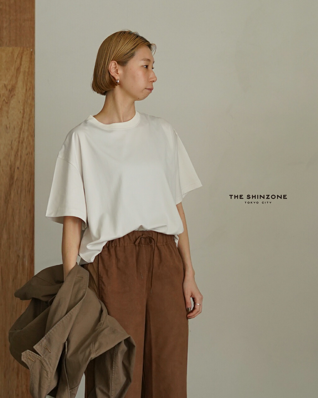 【SALE!20%OFF】シンゾーン THE SHINZONE フィブリル ハーフスリーブ Tシャツ レディース FIBRIL HALF SLEEVE TEE 26SMSCU04 キュプラ 0220|Crouka/クローカ