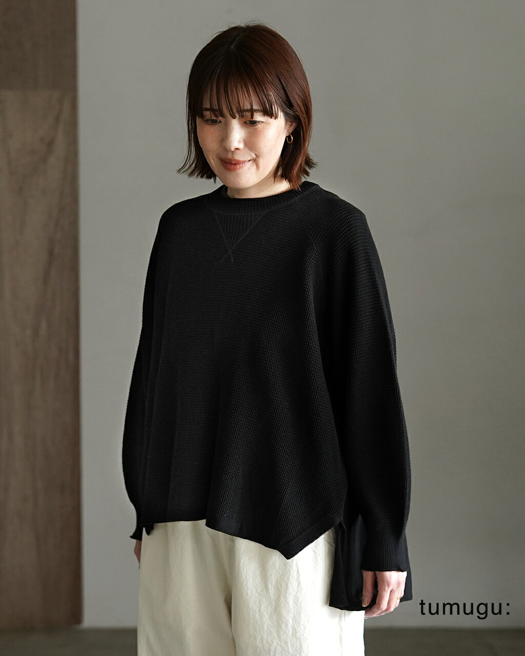 【SALE!30%OFF】ツムグ tumugu ランダムリブニットプルオーバー レディース TK26102 0226 xp10|Crouka/クローカ