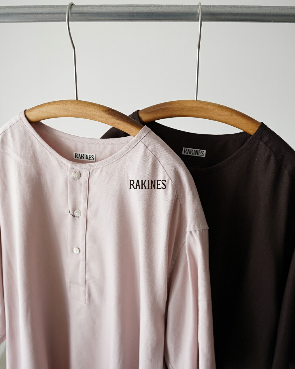 【SALE!30%OFF】ラキネス RAKINES ヘンリーネック プルオーバーシャツ レーヨン×リネン オックスフォード - アレックス メンズ 15S26HN357S 半袖 0328 xp10|Crouka/クローカ