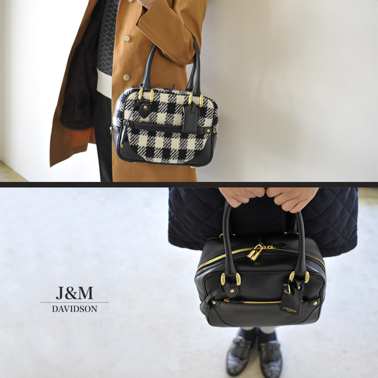 【楽天市場】J&M DAVIDSON ジェイアンドエムデヴィッドソン MINI MIA/グレインレザー ボストンバッグ・200-7266