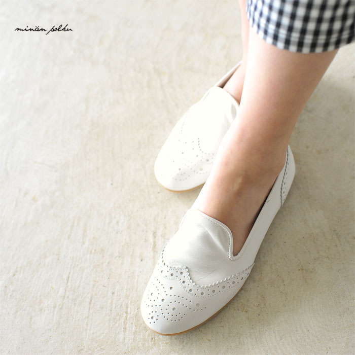 楽天市場 全品ポイント10倍 Minan Polku ミナンポルク Soft Wingchip Shoes ソフト ウィングチップシューズ レザー M359 送料無料 Crouka クローカ