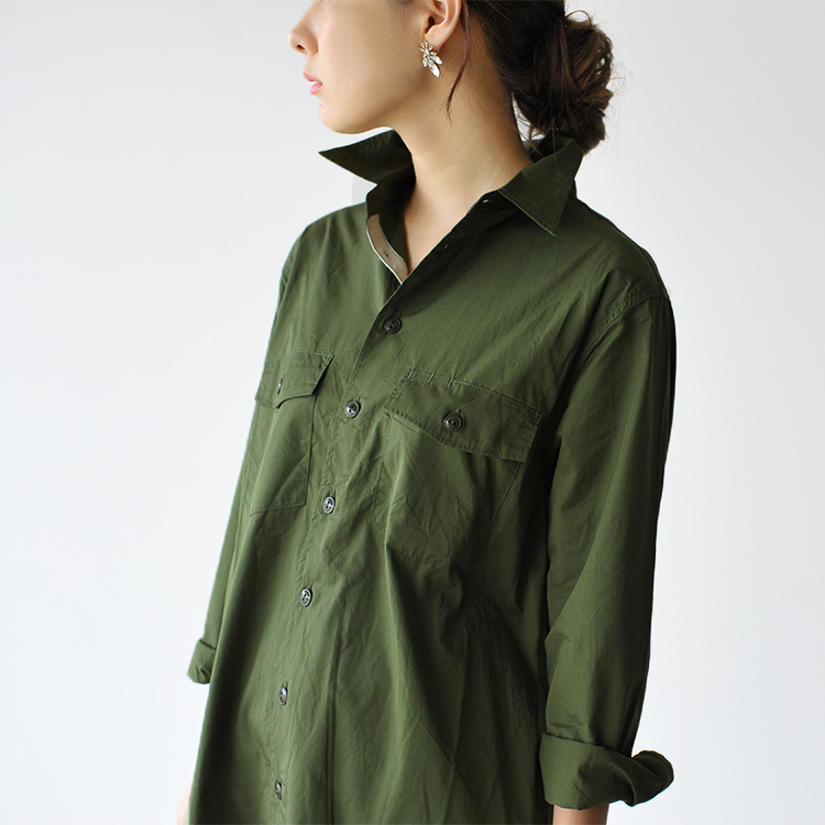 Crouka Kha Ki khaki UTILITY  SHIRT  DRESS  shirt  dress  