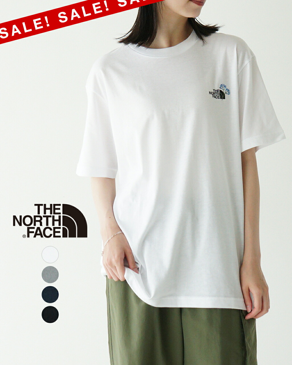 THE NORTH FACE ザ・ノース・フェイス ショートスリーブイーエスフラワーボックスロゴティー NTW32583【 半袖 Tシャツ 日本正規品 】【メール便・代引不可】 THE NORTH FACE ザ・ノース・フェイス ノースフェイス ショート