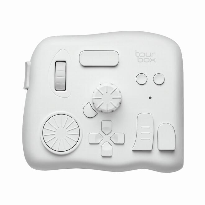 ツアーボックス TourBox Elite Ivory（ツアーボックスエリート）[TBECA-IW] アイボリーホワイト【送料無料※沖縄・離島配送不可】Photoshop Paint Tool SAI クリスタ デジタルイラスト 動画編集 画像編集　TOURBOXELITEIW
