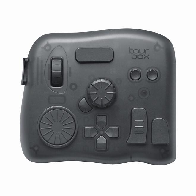 ツアーボックス TourBox Elite translucent（ツアーボックスエリート）[TBECA-TS] トランスルーセント【送料無料※沖縄・離島配送不可】Photoshop Paint Tool SAI クリスタ Lightroom Capture One Camera Raw On1 Luminar NEO 動画編集 画像編集｜クラウン無線　店