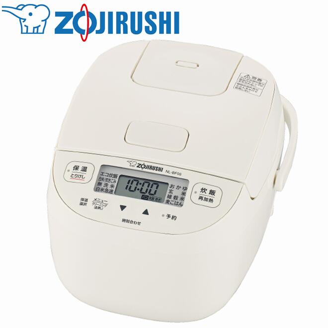 象印マホービン 小容量マイコン炊飯ジャー 極め炊き 炊飯器 3合炊き ソフトホワイト [NL-BF05-WZ]【送料無料※沖縄・離島配送不可】黒厚釜 小容量 一人暮らし 新生活 小型 コンパクト 小さめ 2025年モデル
