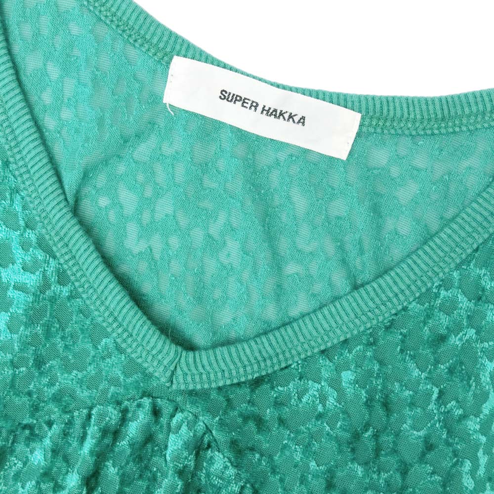 楽天市場 Super Hakka スーパーハッカ まだらシースルー ベロアキャミソールワンピース レオパード 緑 中古 Crown Store