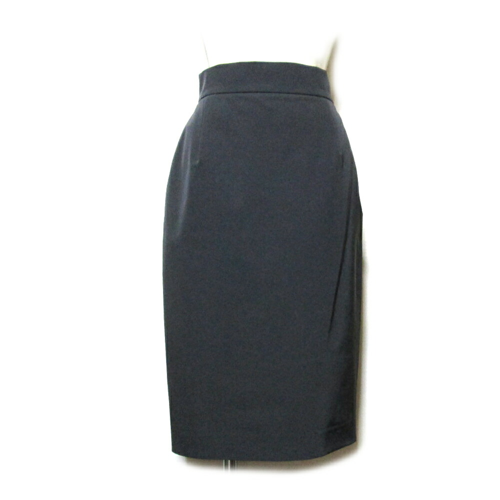 【希少】PRADA ロゴ入り バージンウール スカート グレー 破格 ほぼ未使用品 PRADA バージンウールスカート 国内正規品
